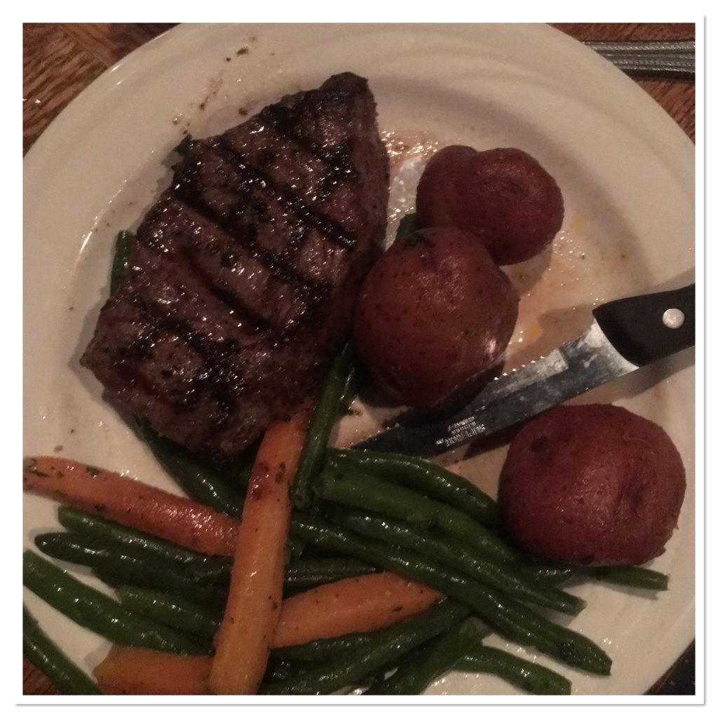 Steak Potatoes and Vegetables