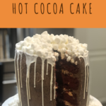 Pinterest Graphic for Hot Cocoa Cake